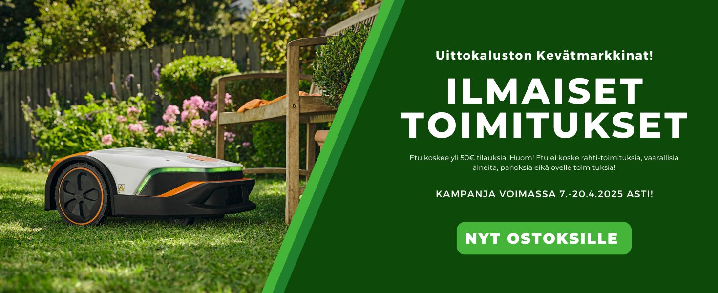 Kevätmarkkinat 7.-20.4. Ilmaiset toimitukset! Kevätmarkkinat 7.-20.4. Ilmaiset toimitukset!